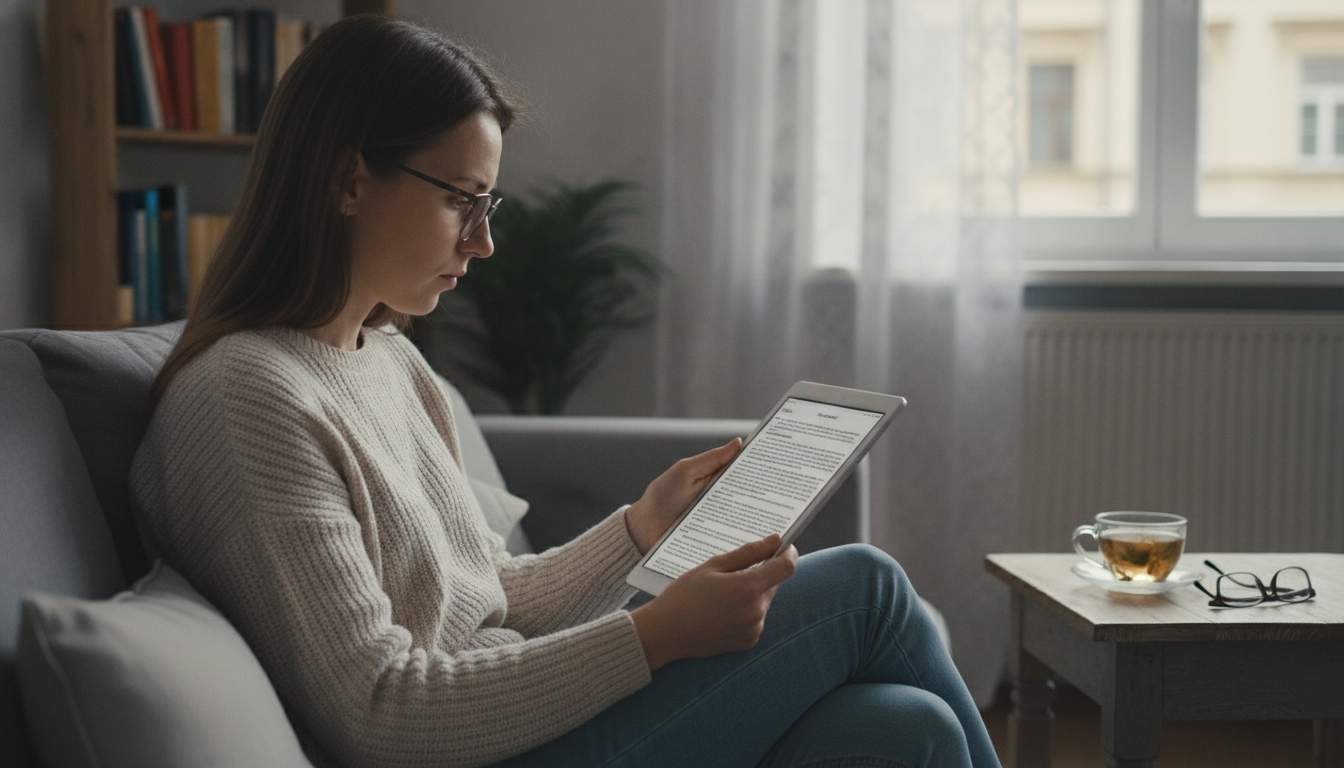 Privacy Policy at Twindorkasyno Woman reviewing privacy policy