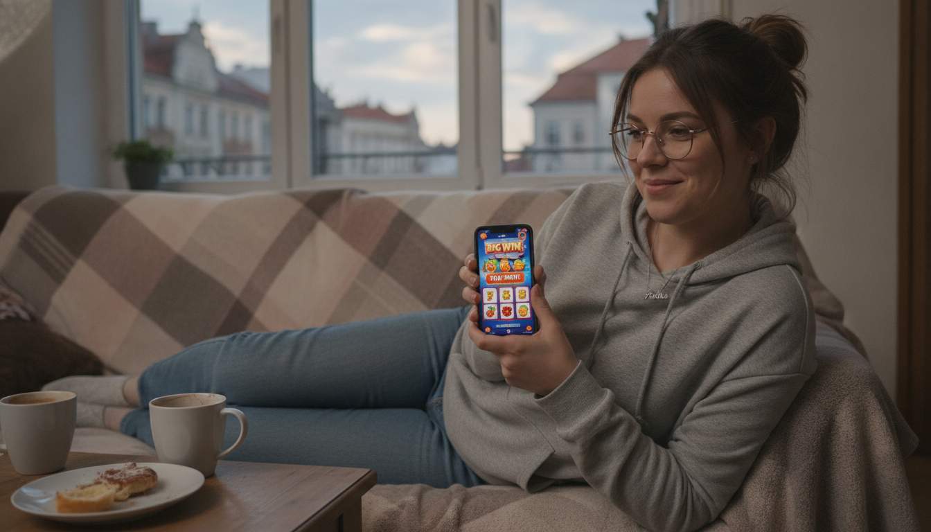 Discover the Slot Universe A woman from Poland enjoying a slot game